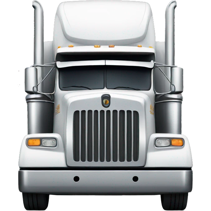 Semi truck with a mustache  emoji