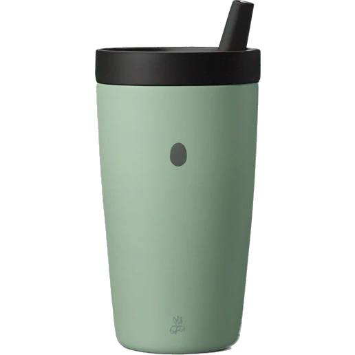 Stanley tumbler in sage green emoji