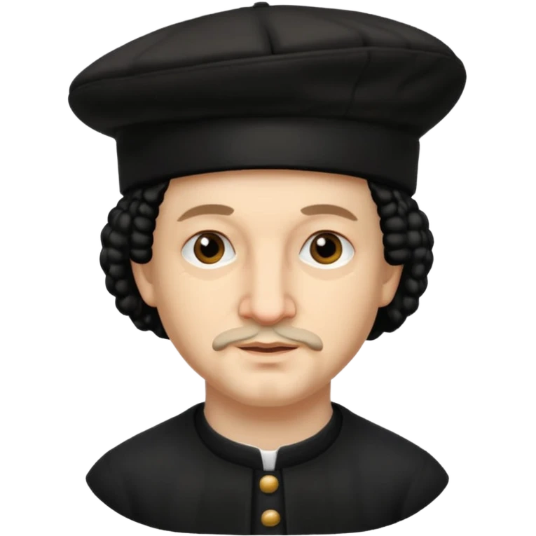 Rembrandt artist wear black berret hat emoji