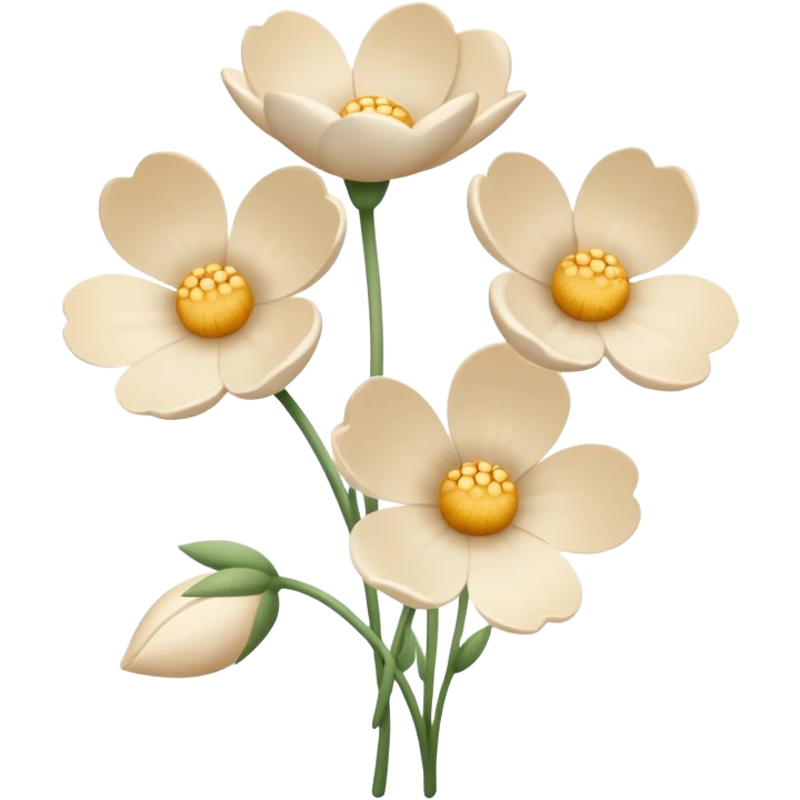 light beige flowers  emoji
