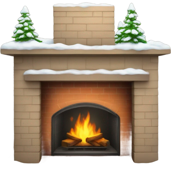 Fireplace full of snow emoji