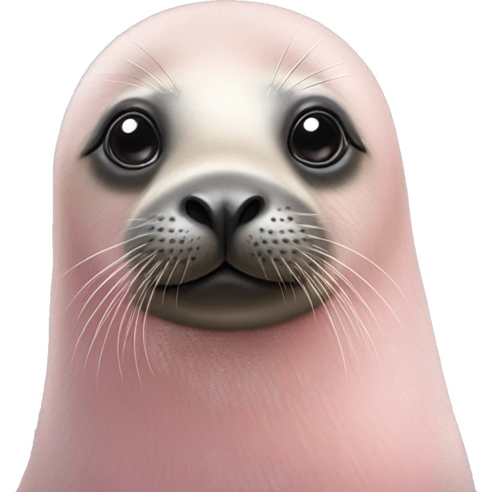 pastel pink fur seal realistic emoji