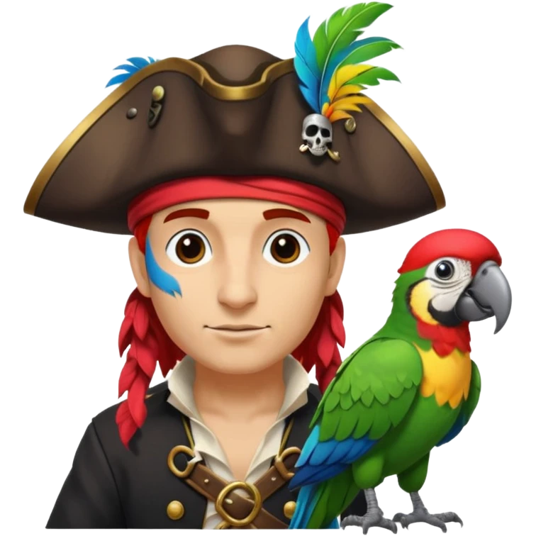 pirate and parrot emoji