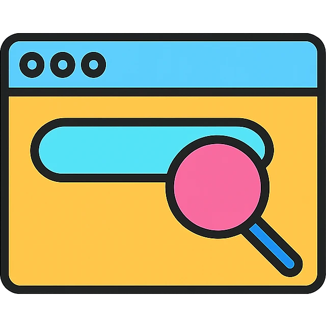 modern clean minimal web search icon, no text emoji