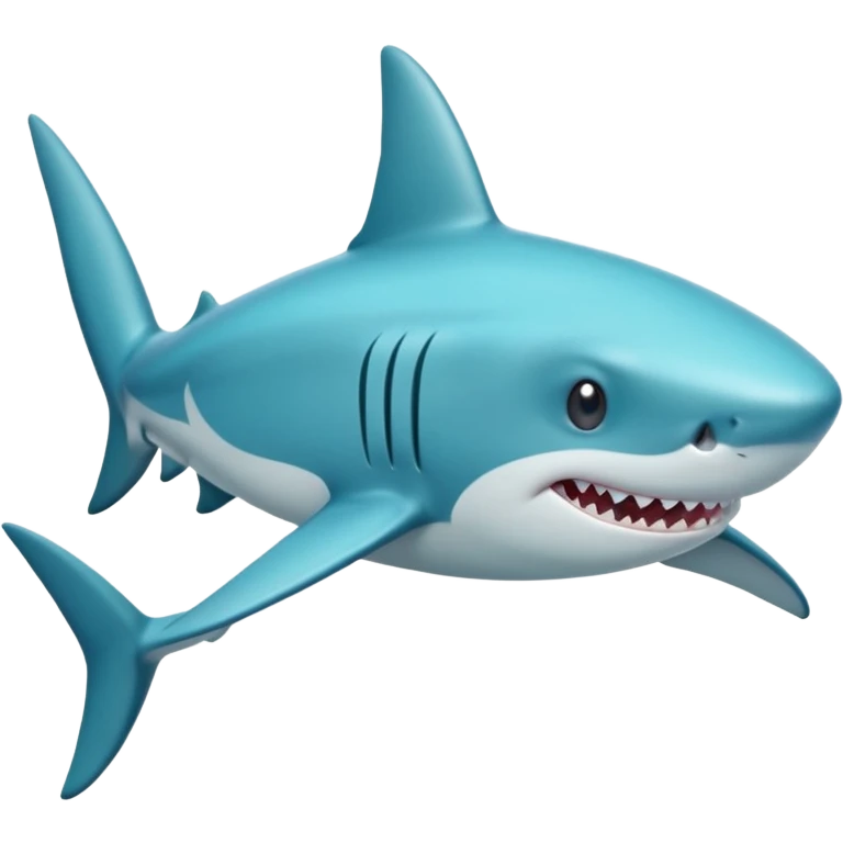 cartoon shark, teal blue color, no shoes emoji