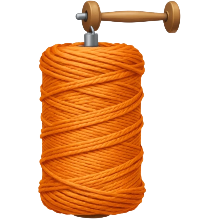 orange yarn on a bobbin emoji