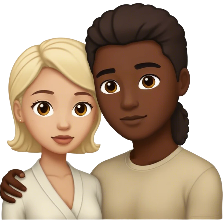 Interracial couple emoji