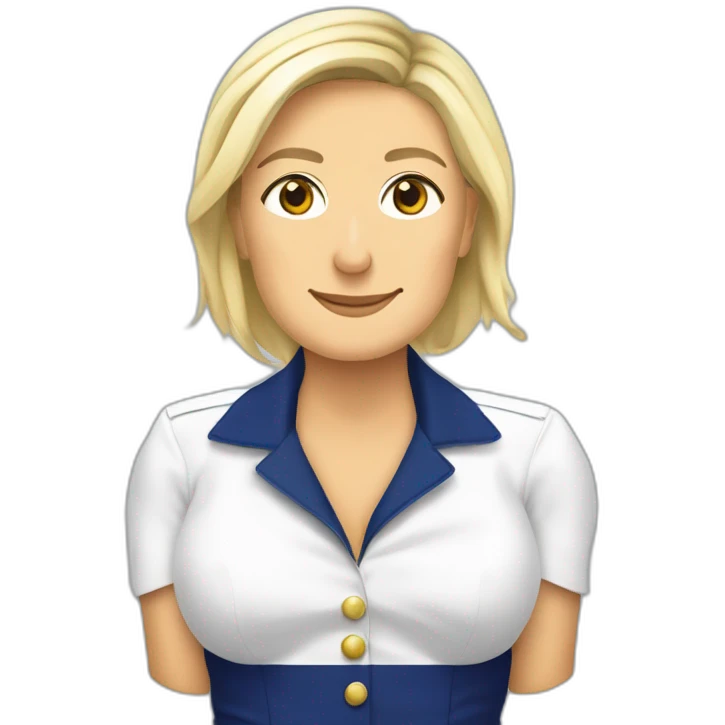 Marine Le pen wearing drapeau marocain emoji