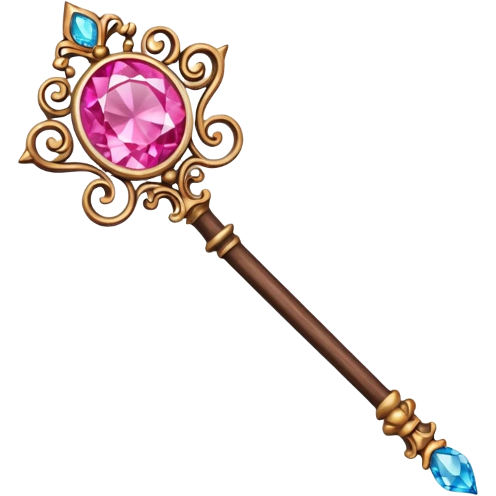 magic wand with pink gem emoji