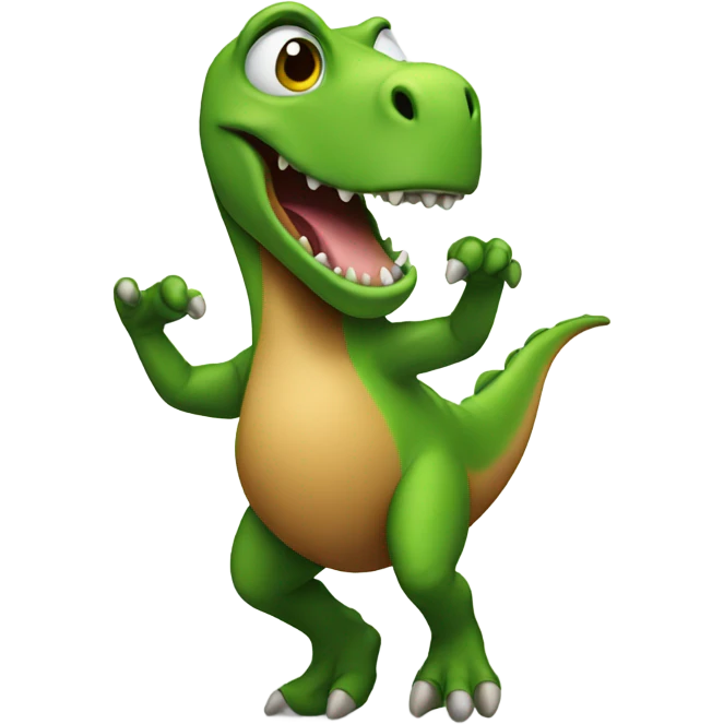 Dancing dinosaur  emoji