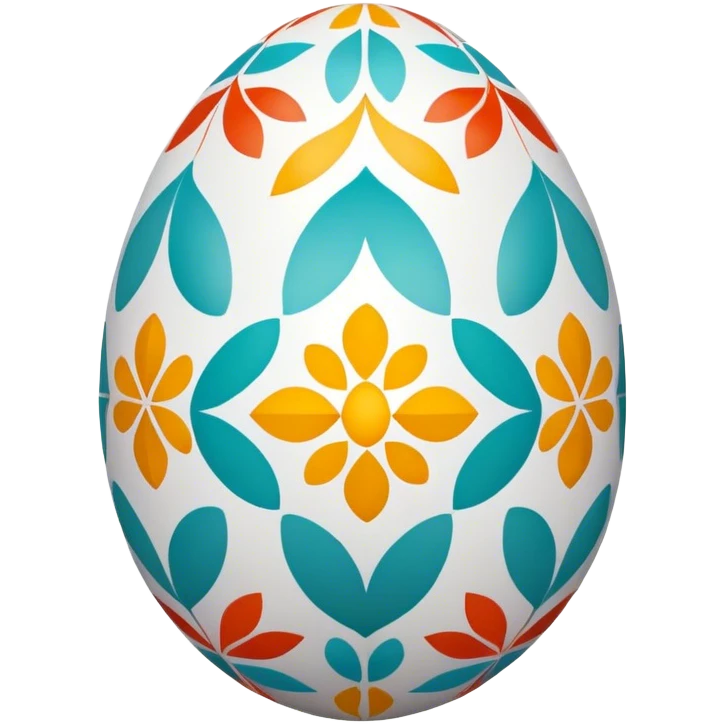 decor egg, symmetry pattern, colorful emoji