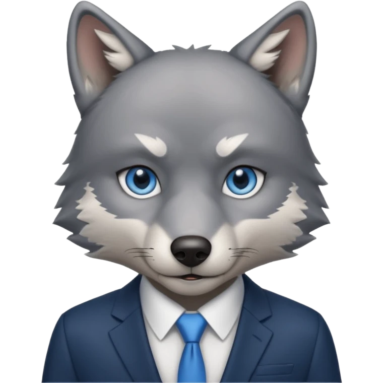 wolf in business suit emoji