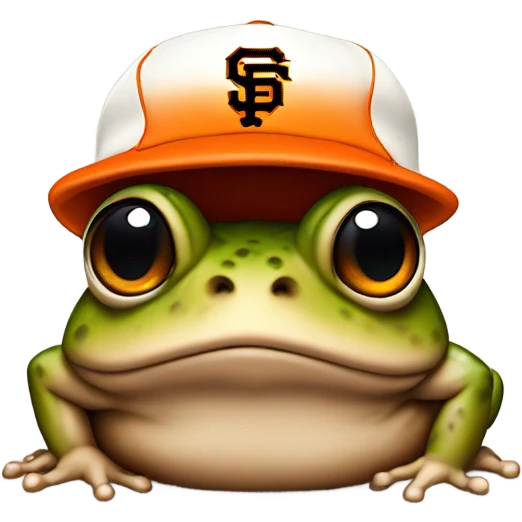 Toad with san francisco giants hat emoji