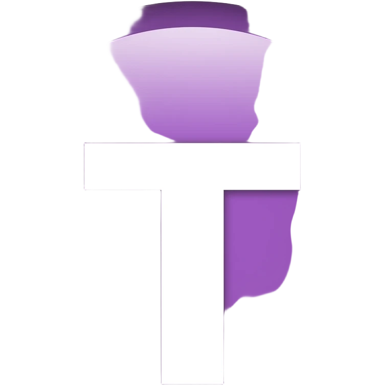 Purple circle with white uppercase t (for tayyabhorror756) emoji