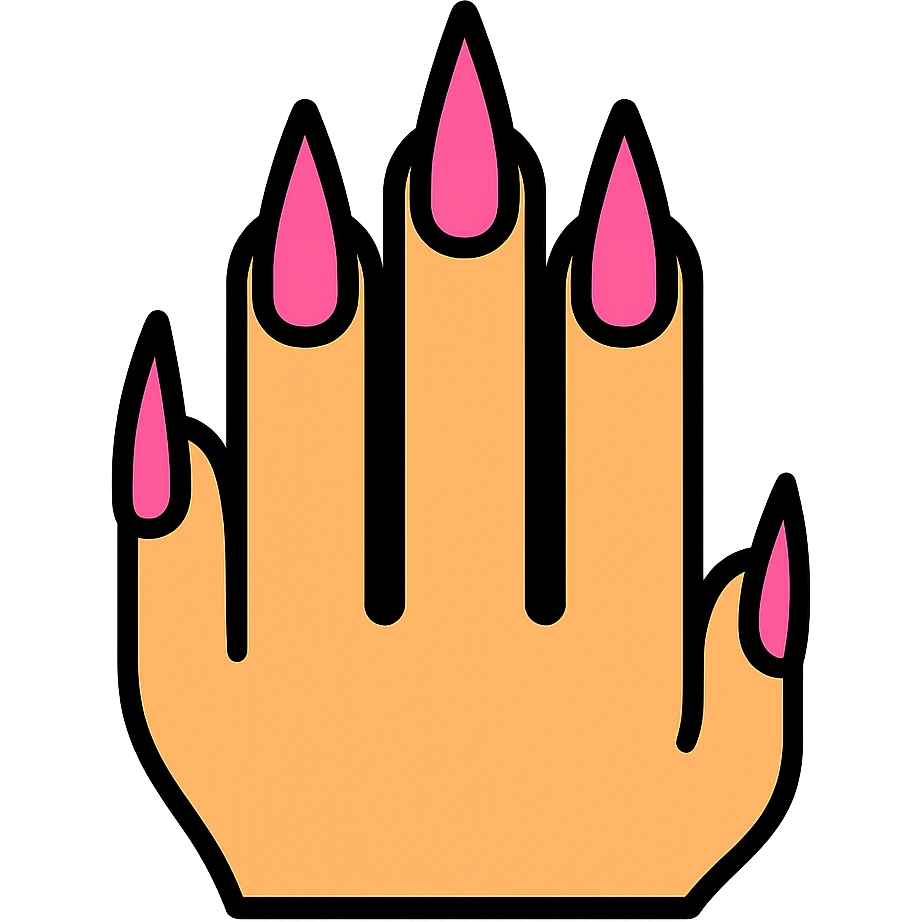 pink gothic nails emoji