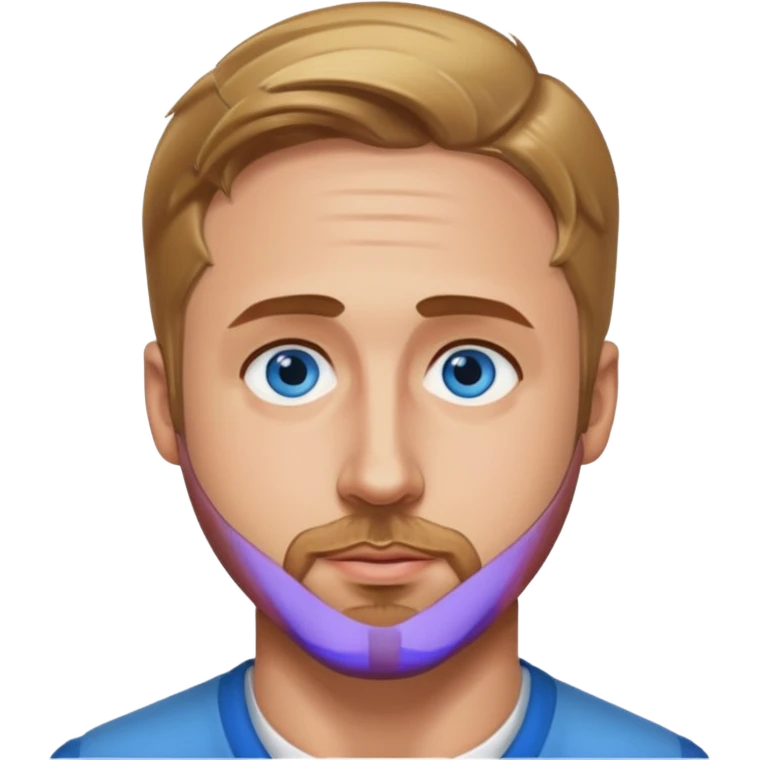 Ryan Gosling with blue eyes emoji