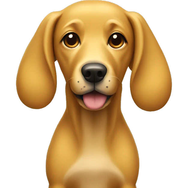 mustard colored dog with very long ears emoji