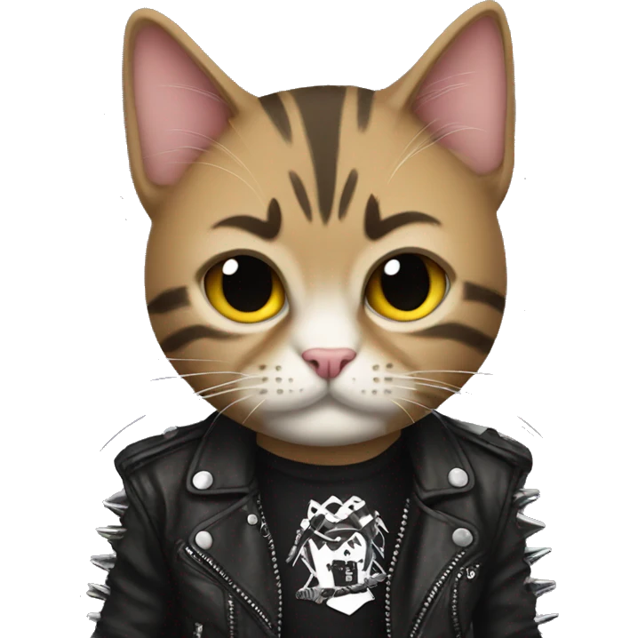 Punk rock cat emoji