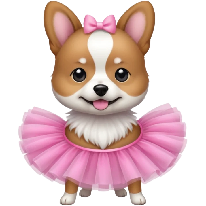 dog wearing a tutu emoji