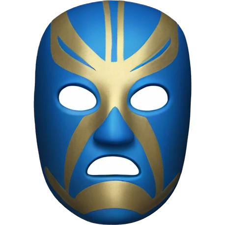  Blue luchador mask emoji