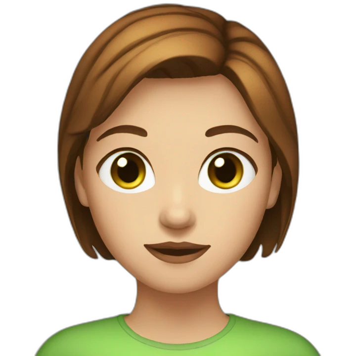 girl-with-big-green-eyes-and-short-brown-hair emoji