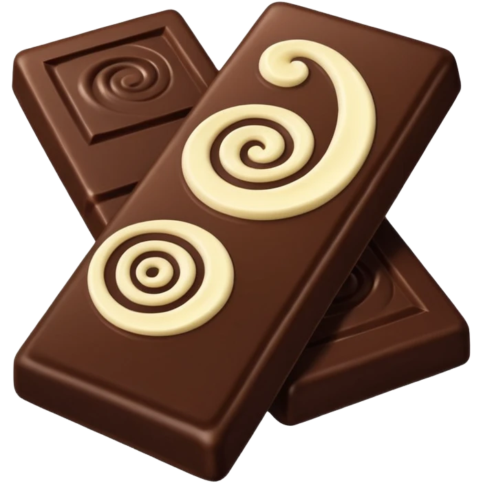 Chocolate negro con chocolate blanco emoji