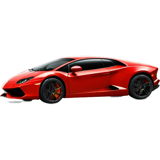 lamborghini en color rojo  emoji
