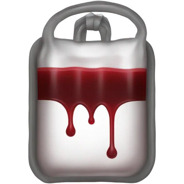 bag for transfusing red dark liquid  emoji
