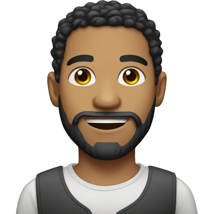 Lightskin man witth beard emoji