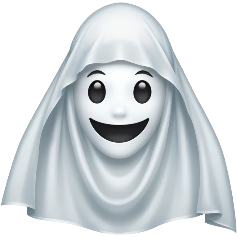 A ghost with sheet on head smilin emoji