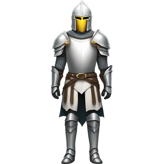 full body white warrior knight emoji