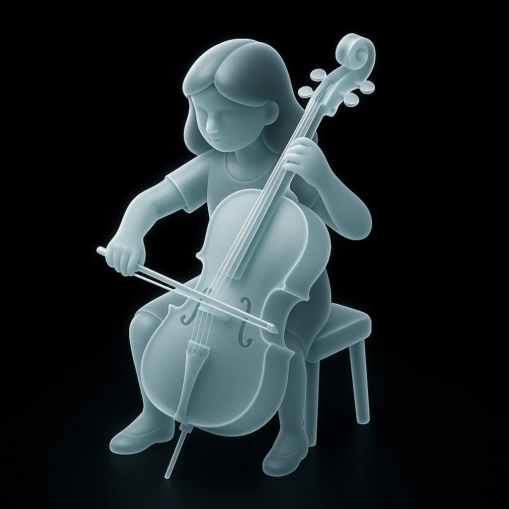 girl playing cello emoji