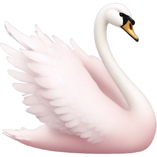 soft pink swan emoji