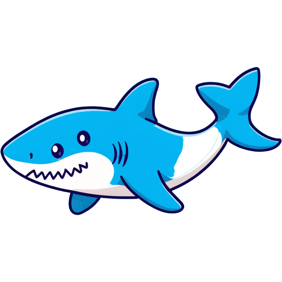 A shark with blue Nike shoes on emoji