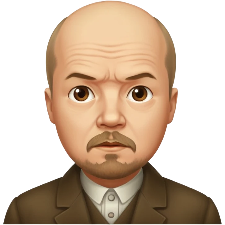 Photorealistic surprised Lenin emoji