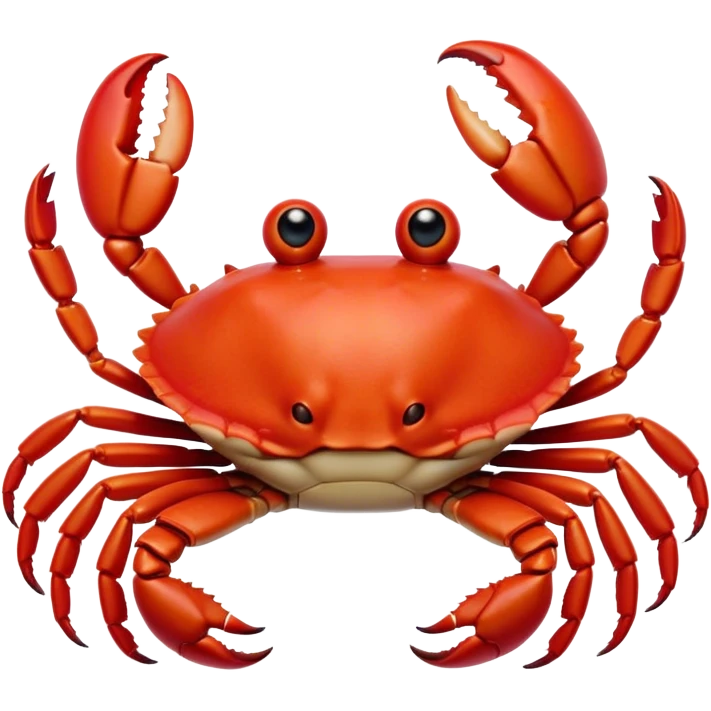 Cinematic Comical Red Crab Portrait Emoji, Head tilted dramatically with an exaggeratedly amused expression, featuring a vibrant, angular carapace with bold, expressive pincers and wide, comically animated eyes full of playful disbelief, Simplified yet hilariously expressive features, highly detailed, glowing with a slightly sassy oceanic glow, high shine, dramatic yet playful, stylized with an air of quirky coastal mischief, soft glowing outline, capturing the essence of a meme-worthy red crab that looks ready to pinch its way into viral fame! emoji