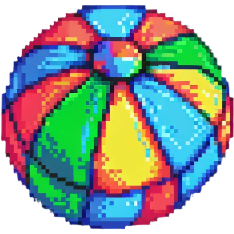 neon beach ball emoji