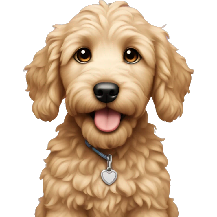 Golden doodle puppy emoji