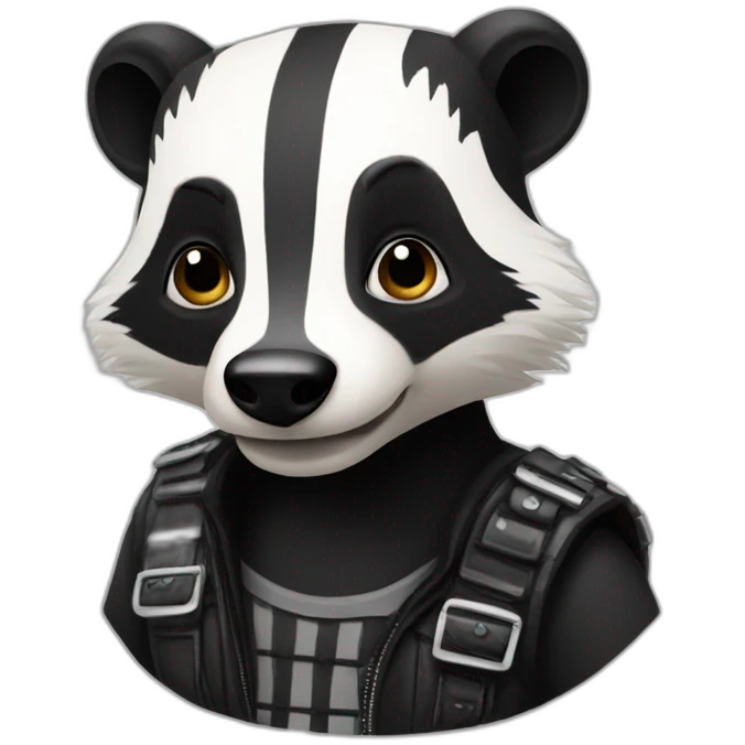punker badger emoji