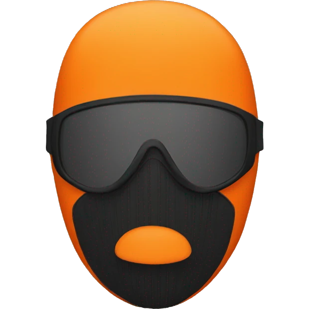 Orange ski mask  emoji