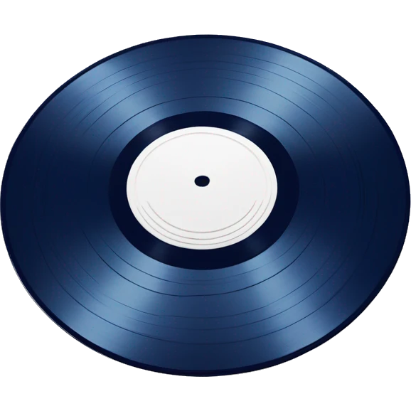 vinyl record dark blue color emoji