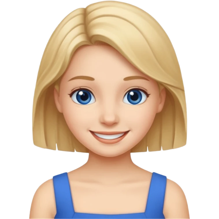 یه دختر با لباس آبی emoji