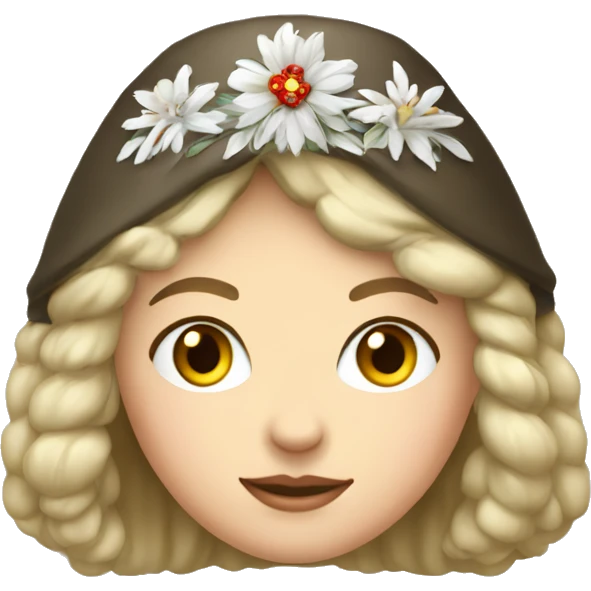Russian girl in a kokoshnik emoji