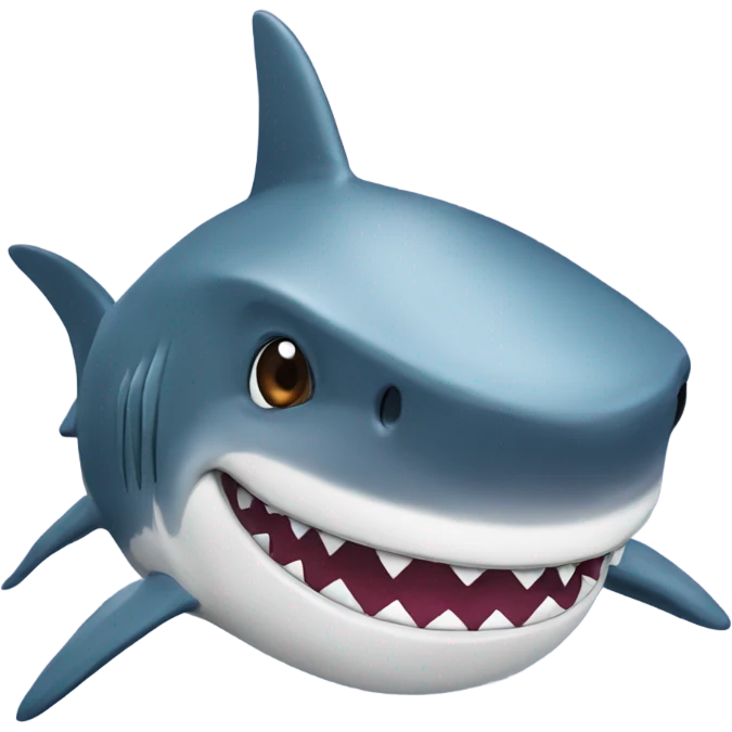 A shark with hat emoji