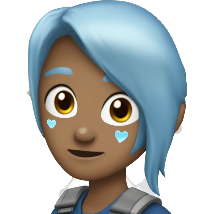 Dak blue heart emoji