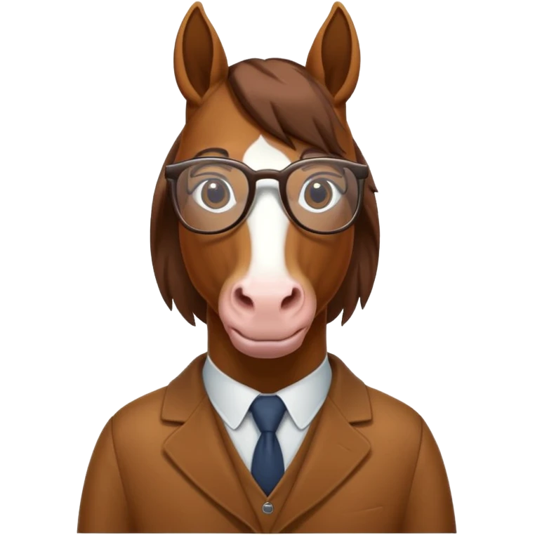 horse with glasses emoji