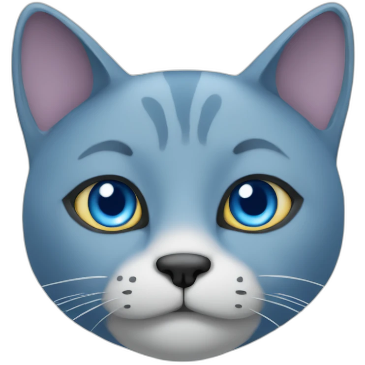 a blue cat face emoji