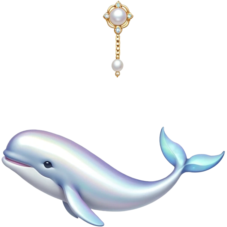 I want a pearl necklace for a side facing whale emoji