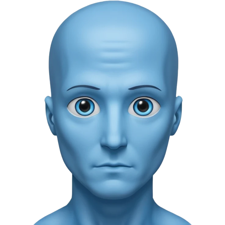 Dr. Manhattan, eyes completely blank emoji