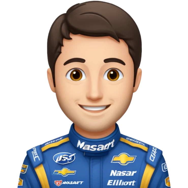 chase elliott nascar driver emoji